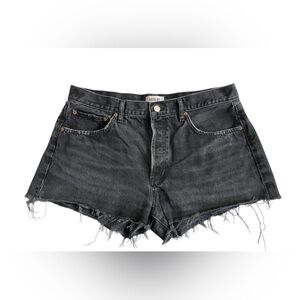 AGOLDE Denim Cutoff Shorts Distressed Black Washed Size 31